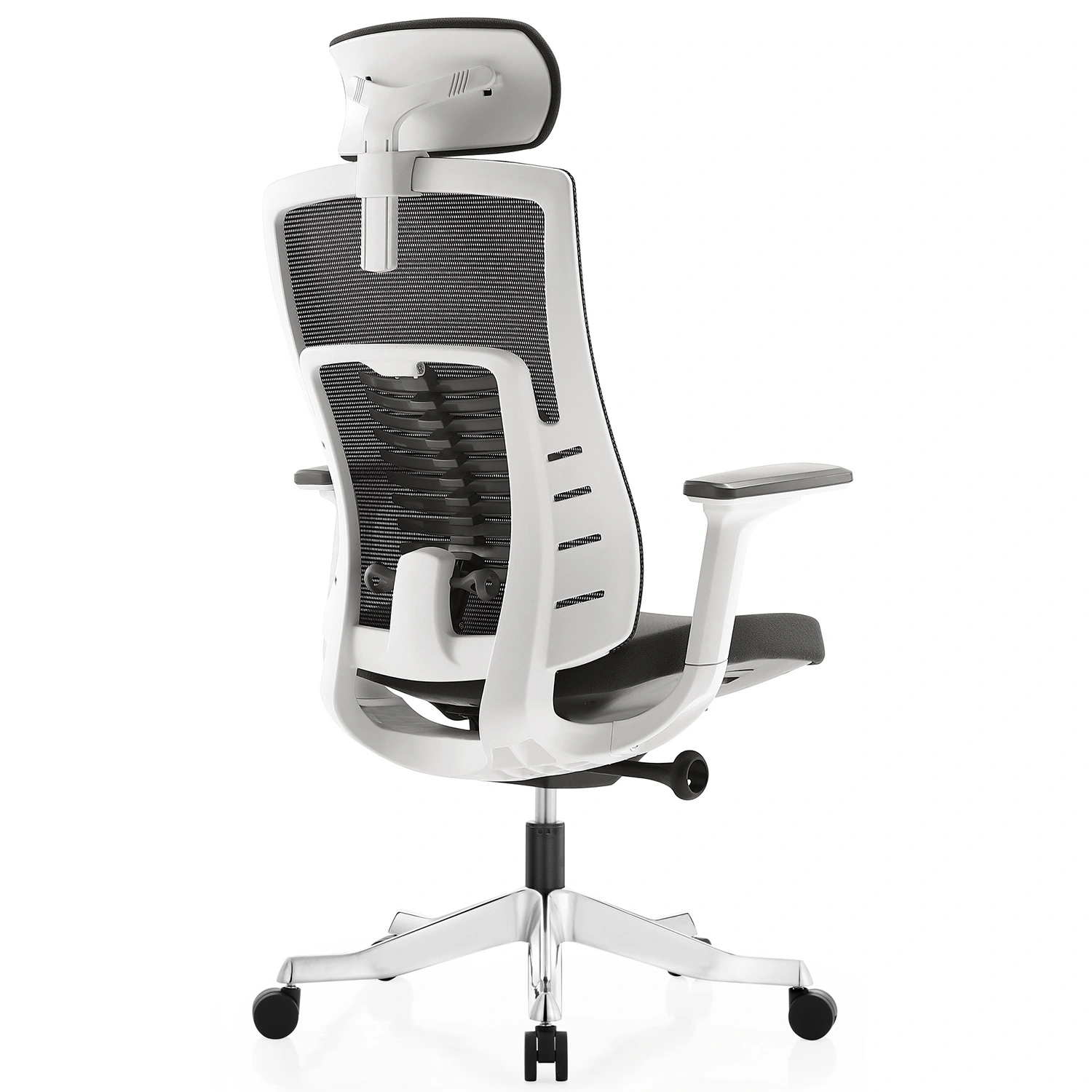 Inspire White Frame-Grey Cushion Seat Hb - View 5