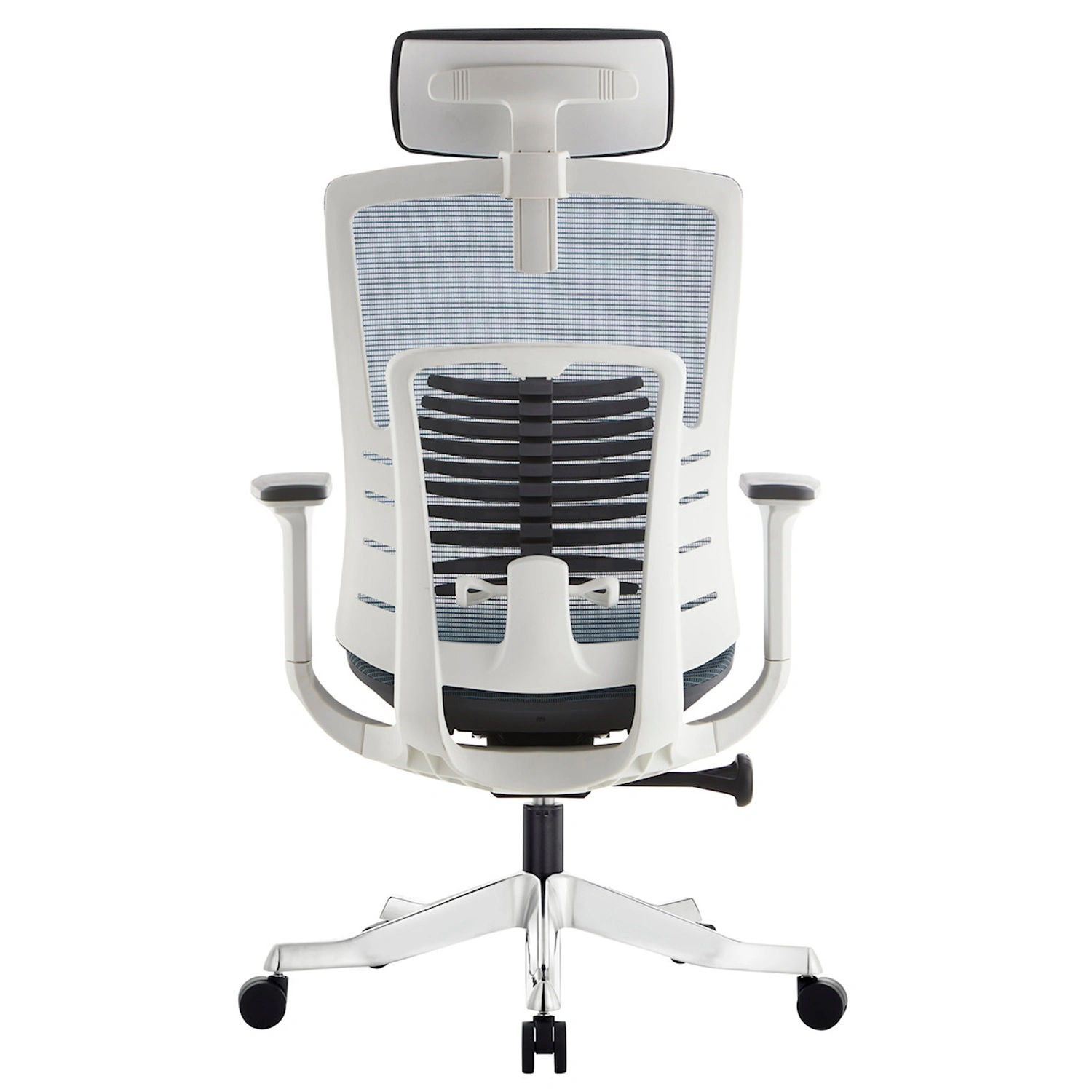 Inspire White Frame-Blue Mesh Seat Hb - View 5